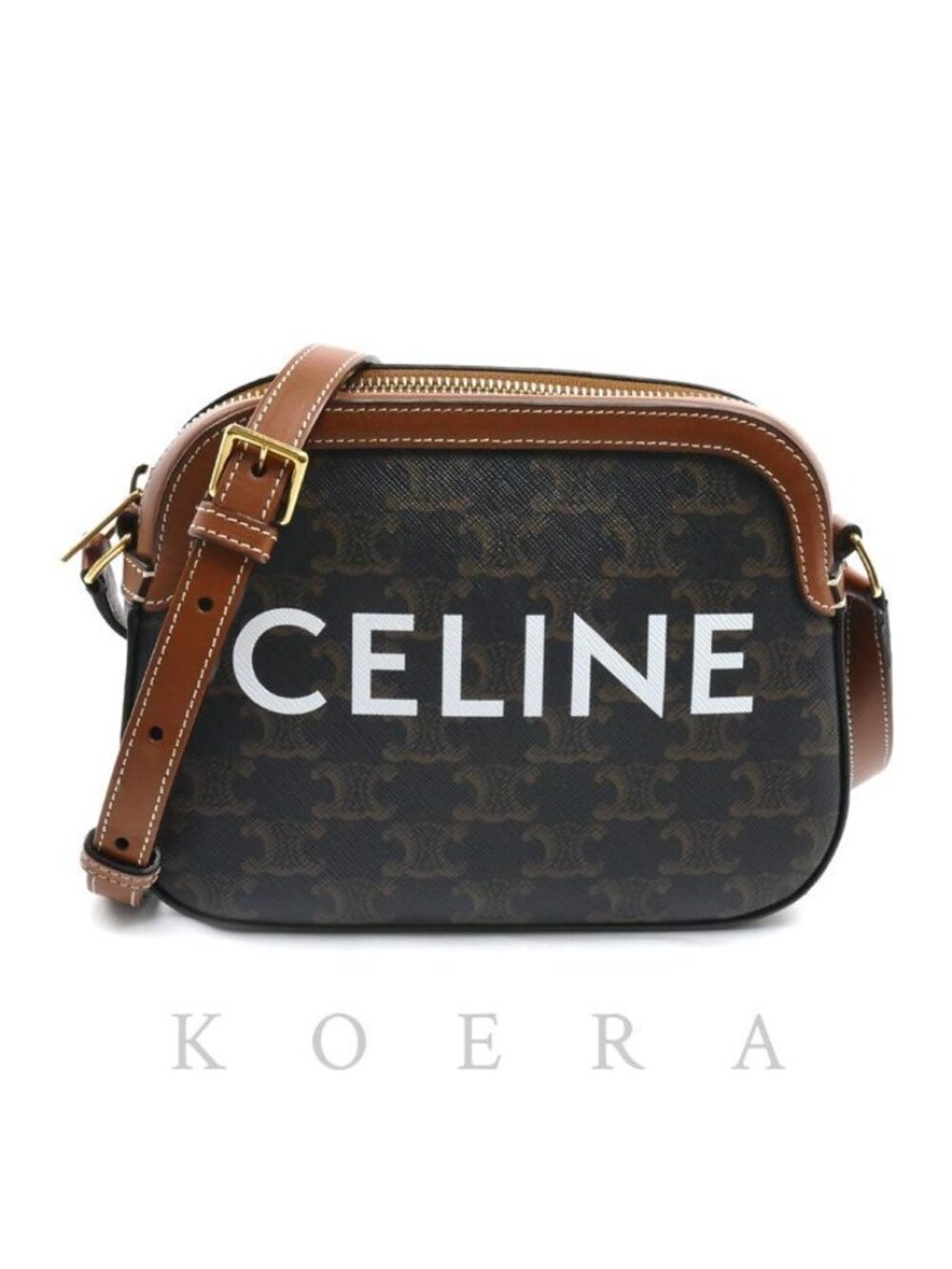 Celine Triomphe Small Camera Bag Tan
